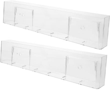 Alipis 2pcs Wall Mount Acrylic Cd Display Stand Record Holder Shelf for Vinyl Albums Dvd Storage Rack Space Saving Organization for Living Home Office