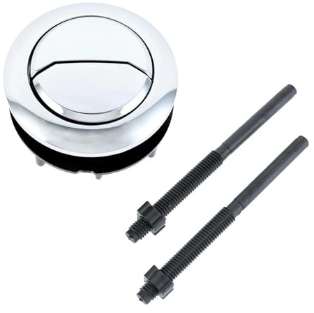 Pulsador de cisterna de inodoro Botón de tanque de agua de inodoro de doble descarga Universal, válvula redonda, botón pulsador, asiento de inodoro al ras, válvula de tanque de agua, piezas de baño, 4