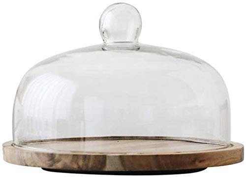 GZSLKSCD Alzata per dolci con coperchio a cupola, Espositore per dessert a cupola Vassoio per torte Vassoio per pasticceria Vassoio per servire torte Vassoio per dessert/Cachi/24,6*24,6*17,8 cm (Marro