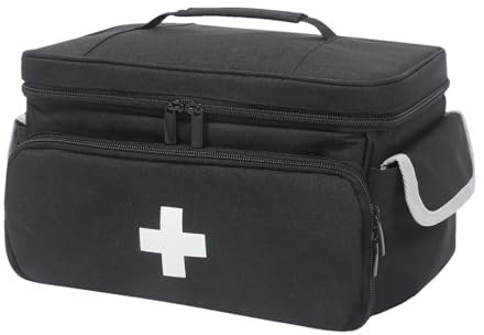 Medizintasche – Tragbare Arzttasche, Reiseapotheken-Organizer, Apotheken-Set | Medikamentenfläschchen-Organizer für Flugreisen, Gesundheits- und Krankenpflege-Handtasche, wasserdichte Arzttasche für H