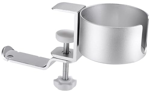 TOBBOMEY Portavasos De Mesa Ajustable Giratorio para Escritorio Soporte para Auriculares De Organizador De Mesa para Oficina