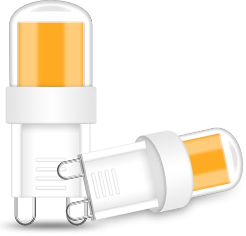 TRIJZHOU G9 COB Lampe 3W AC220V Warmweiß 3000K 2er-Pack | nicht dimmbar, ersetzt 30W Halogen, 420 Lumen, G9 Bi-Pin, für Dunstabzugshaube und Küchenschränke