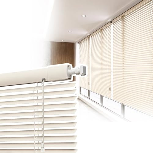 AJTXCSFOQL Persianas Venecianas Aluminio a Medida Estores Anchos de 30 a 215 cm, Privacidad Persiana Veneciana para Ventanas, Lamas de 25 mm, Cortinas para Hogar y Oficina(Beige)