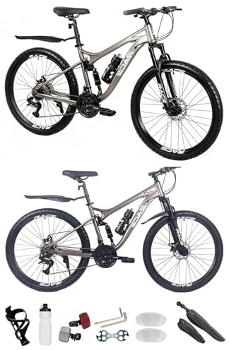 26”, 27.5 Inch Mountain Bike, Adult Bicycle, Teenager Bike, Unisex MTB, Men & Women’s Bike, Sport’s Cycle, Dual Suspension, 20 KG Lightweight, Dual Disc Brake, 21 Speed (27.5)
