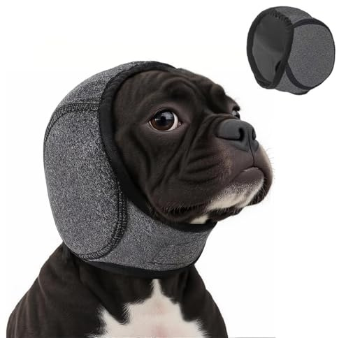 BAHME 1 Pcs Snood Chien, Bandeau Chien Oreille, Cache-Oreilles pour Chien, Soulager l'anxiété des Animaux, Anti Bruit, Apaiser Les Oreillettes pour Le Tonnerre, Foudre, Feux d'artifice, Bain(S)