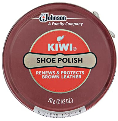 Kiwi Wax Shoe Polish, Giant Size 2.5 oz, Brown