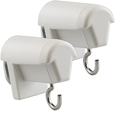 Victoria M. Klemmhalter Hakenfix, für Bambusrollo von Victoria M., Weiss (2er Set)