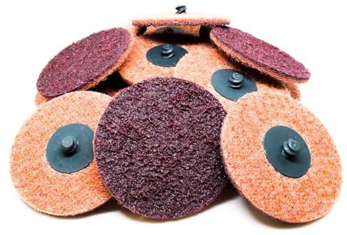 Benchmark Abrasives 3 Inch Sanding Discs Quick Change Nylon Surface Conditioning Discs, Drill & Die Grinder Sanding Disc Rust Remover for Metal Paint Stripper & Removal, Polishing - (25 Pack)(Medium)