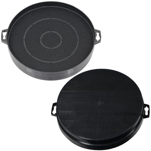 SPARES2GO CHF210 S1 Type Charcoal Carbon Air Filters for Baumatic Cooker Hood Extractor Vent (Pack of 2)