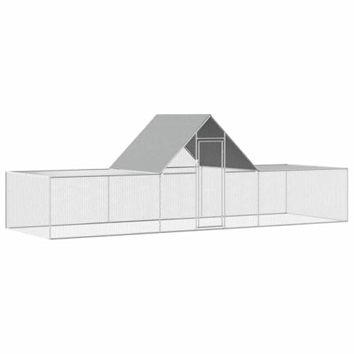 vidaXL Hühnerstall Kaninchenstall Kaninchenstall Ente 6 x 2 x 2 m Stahl