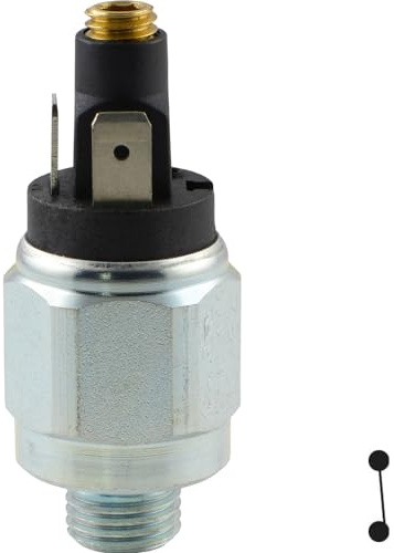 Fittingteile - Druckschalter mit Flachstecker - bis 10 bar für Hydrauliköl Druckluft Wasser (Stahl verzinkt - Öffner/Einstellbereich: 1-10 bar)