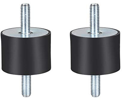 sourcing map 2St Gummi Lager Vibrationsdämpfer Stoßdämpfer mit M8 x 23mm Bolzen 40 x 30 mm