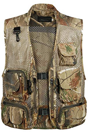 Daoba Herren Outdoor Weste mit Vielen Taschen Anglerweste Leicht Safari Weste Sommer Multifunktionsweste Atmungsaktiv Angeln Weste