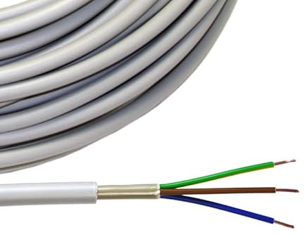 NYM-J 3x1,5mm² Feuchtraumkabel Mantelleitung 10-100 Meter, Länge:100 Meter