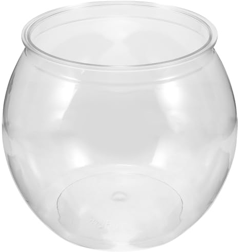 OATIPHO Bol À Poisson Transparent Petit Aquarium Rond en Plastique Bocal À Poissons pour Betta Facile À Nettoyer pour Poissons Tortues Et Petits Reptiles Décoration Maison Bureau