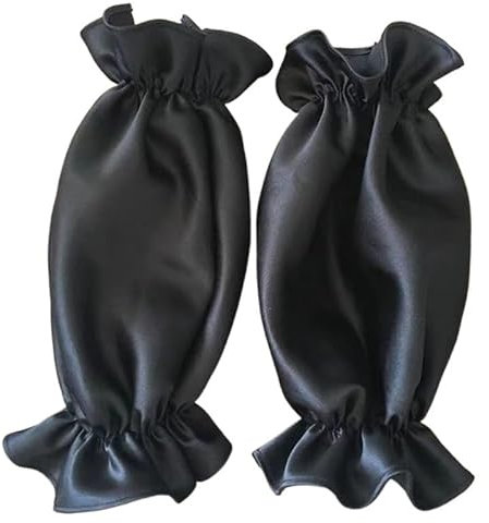 DUNSBY Abendhandschuhe Hochzeit Braut Handschuhe Frauen Satin Mehrschichtige Blase Ärmel Puffy Sleeve Exquisite Tüll Arm Abdeckung Party Zubehör (Color : Black Sleeve)