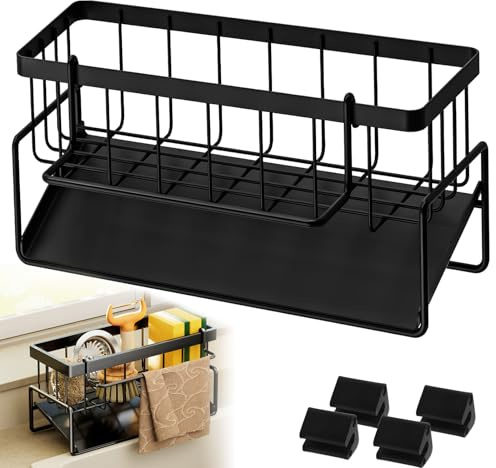 Rierousy Organizador Cocina Acero Inoxidable Soporte Estropajo Fregadero de Cocina Organizador Fregadero Soporte Estropajo Fregadero Estropajo Organizador Accesorios Cocina