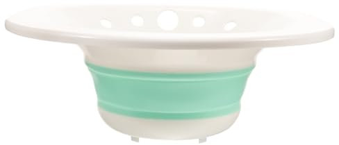 Hemobllo Foldable Home Bidet Basin for Postpartum Nursing and Care, Portable Bathroom Wash Bidet Non-Squat Design, White Green Sitz Bath Suitable for Women and Elderly