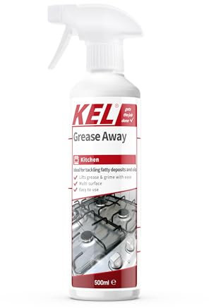 KEL - Grease Away Spray | Heavy Duty Degreaser, Simple & Strong Kitchen De-greaser, Multi Use for Any Surfac - Removes Fat & Oil Easily - 500ml