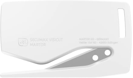 MARTOR 10x SECUMAX VISICUT Sicherheitsmesser, verdeckte Klinge, breit | Einwegmesser, Öse, spitze Nase, Folie & Klebeband, Rechts- & Linkshänder, Logistik & Produktion, No. 47022.12