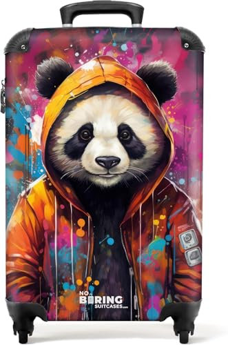 NoBoringSuitcases.com Handgepäck Koffer, Reisekoffer Mit Rollen, Hartschalenkoffer, Trolley, Mittelgroß, Suitcase, TSA Schloss, Klein, Graffiti-Druck