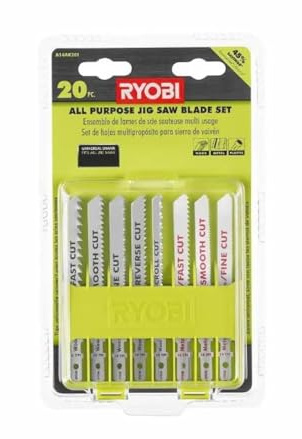 Ryobi All Purpose Jig Saw Blade Set (20-Piece), A14AK201