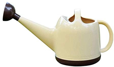 KAIXIAOH Regadera, Regadera Grande Antigua 4L Regadera de Gran Capacidad Protección del Medio Ambiente Regadera de Resina PP Jardinería Flor en Maceta Herramienta de riego para niños (Beige)