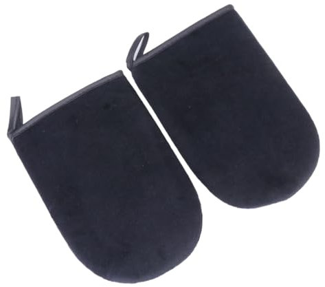 TOVINANNA Selbstbräunungshandschuhe 2 Stück Schwarz Mikrofaser Applikatorhandschuhe Für Gleichmäßige Streifenfreie Bräunung Und Natürliche Anwendung
