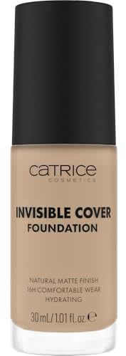 Catrice Invisible Cover Foundation, Nr. 017N, Nude, feuchtigkeitsspendend, langanhaltend, natürlich, für trockene Haut, vegan, ölfrei, ohne Parabene, ohne Mikroplastikpartikel, 1er Pack (30ml)