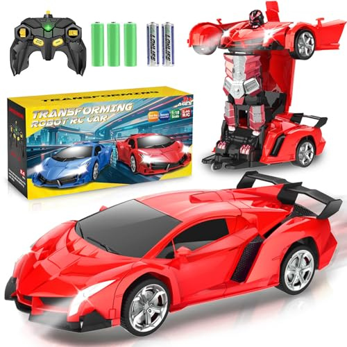 Chridark Ferngesteuertes Auto Transformator Spielzeug Transform RC Auto Roboter für Kinder Geschenk für 3-8 Jahre Mädchen Junge Spielzeug Geburtstag Kinderspielzeug