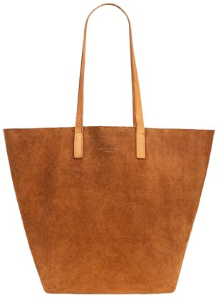 HOLZRICHTER Berlin - Shopper Butterfly (No 16-2), 55x37x19,5cm - Geräumige Damen Handtasche aus Velours- oder Glattleder - Schultertasche in Grün, Braun oder Schwarz