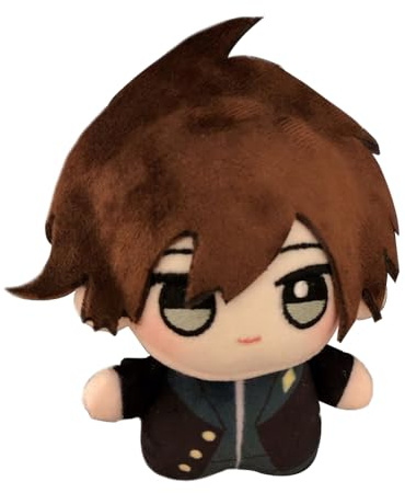Jiumaocleu Anime Soft Figure Nagito Komaeda Soft Figure Pillow Naegi Makoto Soft Figure Mini Throw Pillow Schoolbag Pendant Charm Hanging Decoration
