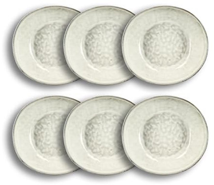 OGO LIVING - Set mit 6 Suppentellern Boral, 21 cm, aus Steingut, Beige, 2614675