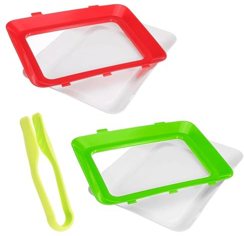 NYGGTYK 2 Piezas Bandejas De Comida, Clip De Alimentos De 1 Pieza, Bandeja De Refrescos De Refrigerador Creativo, Almacenamiento De Alimentos Multifuncionales, Bandeja Reutilizable.