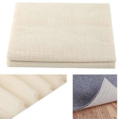 Tapis Antidérapant - Anti Derapant Tapis PVC - Base Resistente Contra Resbalones - Tapis de Sol Bureau Cocina Hogar Coche, Recortable y Lavable, 200 x 200 cm (Blanc)