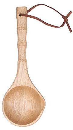 Cucharadas de madera, mango largo con mango de cuchara de cocina herramienta de cocina para ensalada, aperitivos, cereales, salsas de sopa (A)