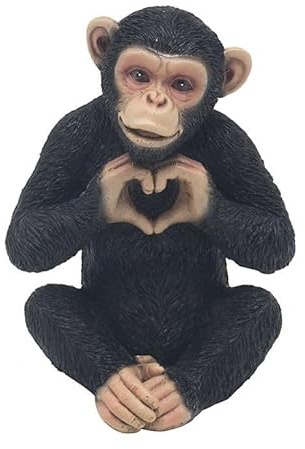 Lesser & Pavey Cheeky Monkeys Heart Decor Figurine | Heart Themed Design, Playful Monkey Style, Freestanding Display, Shelf Accent, Ideal for Home and Office Decor