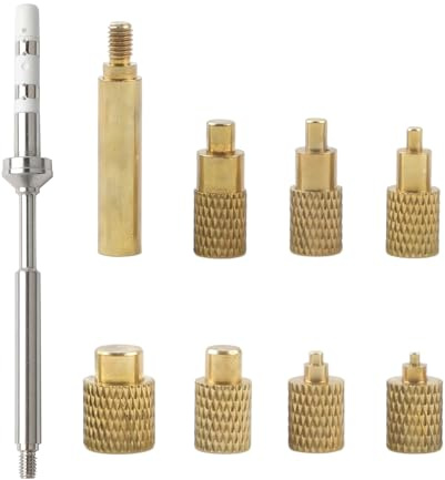 QINGYIWL Lötspitzen Einschmelzhilfe, M2 M2.5 M3 M4 M5 M6 M8 Lötkolben Spitzen aus Messing mit Standard 936 Universalspitzen, Gewindeeinsatz 3D Druck für Lötkolben TS001
