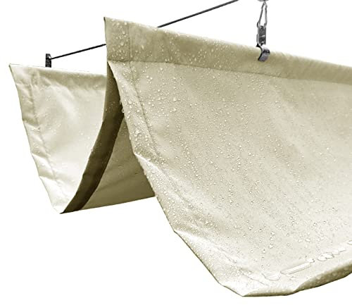 Toldo retráctil impermeable con bloqueo UV y red de privacidad, tamaño personalizado (1,6 x 6 m), ideal para exteriores, patio, jardín, cochera, pérgola extraíble, cubierta de sombra para Ult