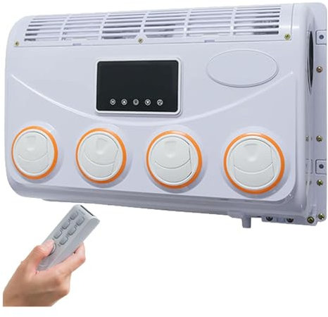 12 V/24 V RV Klimaanlage, Ultra -dünne Autodachklimaanlage zum Abkühlen nur mit niedrigem Geräusch für Semi -LKW, Traktor -Wohnmobil -Pickup -Wohnmobil -Anhänger Weiß