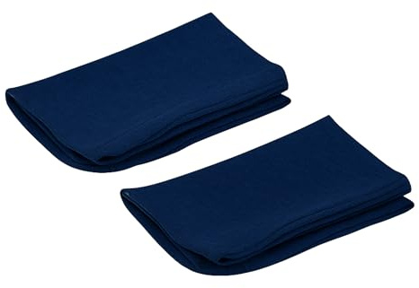 Alkamto 2 stycken örngott 40 x 25 x 10 cm för nackstödskudde resekudde, bomull tvättbar andningsaktiv, ergonomiskt mjuk, örngott (marinblå)