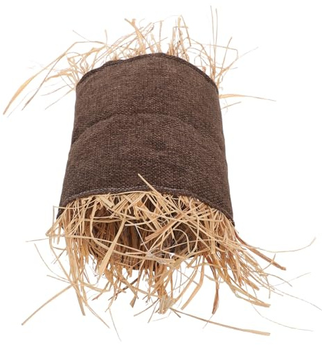 FIXOSHEE Kaninchentunnel mit Heunest Kleintiertunnel für Drinnen Natürlicher Kauhilfe aus Heu Leicht und Kompakt Versteckröhre für Kaninchen Meerschweinchen und Nagetiere