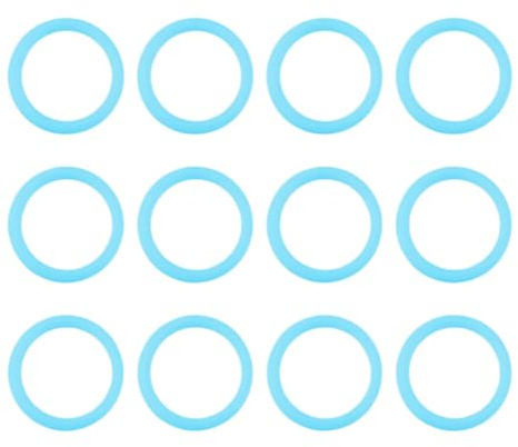 12 Stück Baby Silikonring Schnullerhalter,O-Ringe Baby-Schnuller-Clips,Schnuller Adapter,Weicher Ring Adapter Clip,Für Show Oder Geburtstagsgeschenk,Blau,Kiuiom