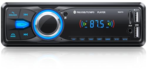 Autoradio Bluetooth, Wistrue Stereo Auto Bluetooth FM | Autoradio Bluetooth FM con porta di ricarica USB, Autoradio 1DIN 2 USB/AUX/SD/TF,Lettore MP3 per MP3/WMA/WAV