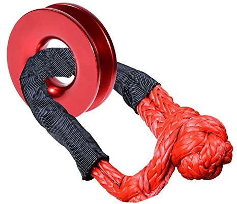 Watreketal Manille souple de récupération pour corde de remorquage de 1,9 cm, kit d'arrachage en corde synthétique, manille souple pour corde synthétique, grande récupération