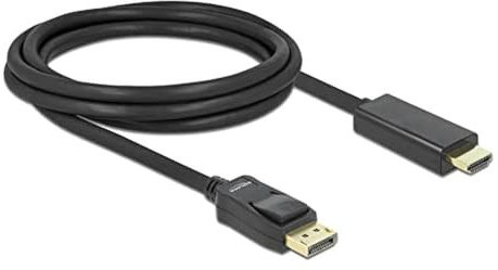 Delock Kabel Displayport 1.2 Stecker zu High Speed HDMI A Stecker 2 m 4K UHD
