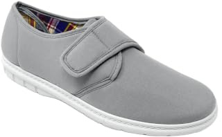 Chums Men's Wide Fit Canvas Touch and Close Shoe | Wider (G) Fitting Comfort Footwear, Easy Access