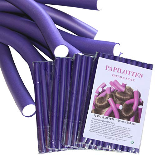 40 Papilotten Ø16 x 240mm - Haar Lockenwickler Flex Wickler Papilottenwickler Friseurbedarf Locken