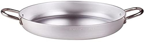 Pentole Agnelli PCMX01036 Tegame Alluminio 2 Maniglie, Inox, 36 cm