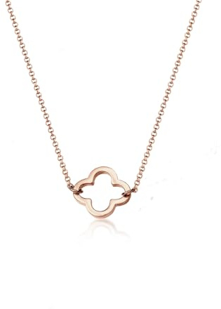 Elli Damen-Kette mit Anhänger Kleeblatt 925 Silber 40 cm